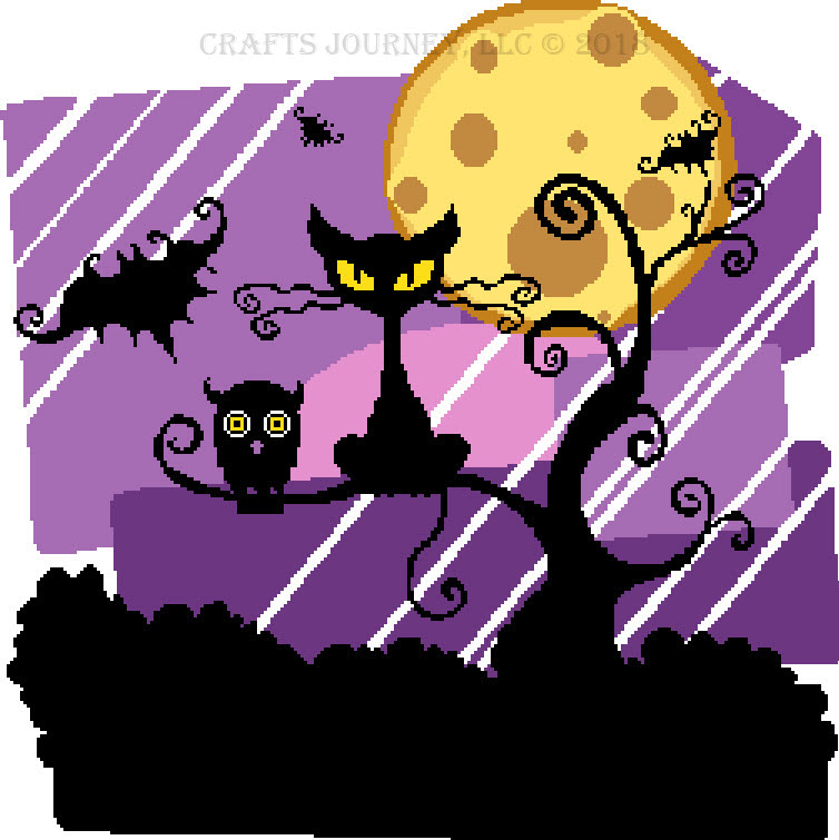Halloween with Cat and Owl